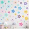 288 Pcs Y2k Cute Flowers Wall Sticker Colorful Floral Wall Decal (9.1 x 11.4 Inch,Elegant Colors)